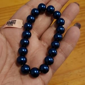 Blue pearl bracelet